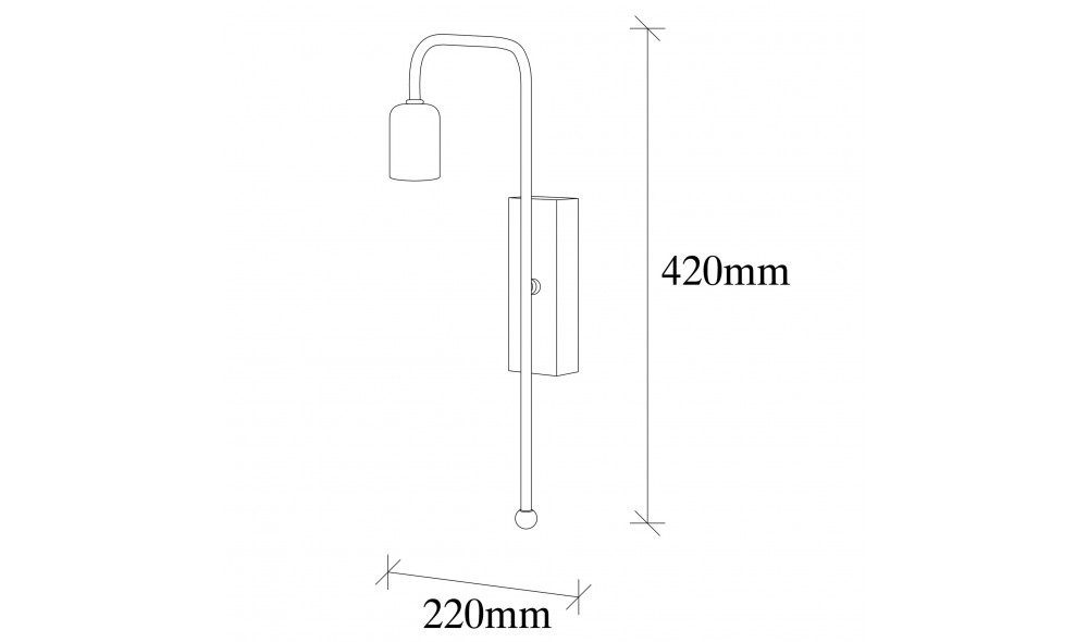 Lampa de perete Mama - 3501 22 x 42 x 6 cm