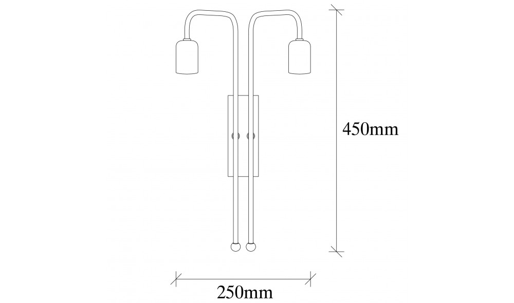 Lampa de perete Mama - 3511 25 x 45 x 20 cm