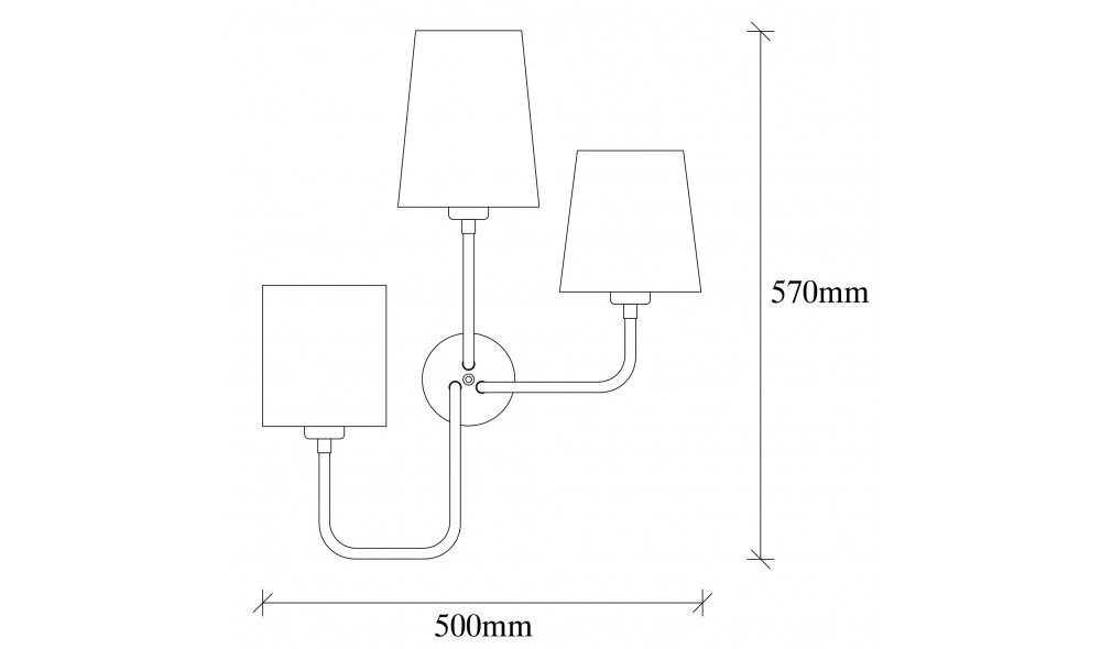 Lampa de perete - 3571 50 x 57 x 20 cm