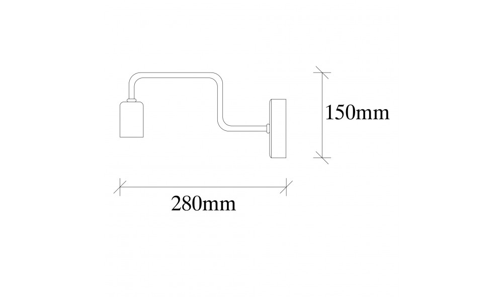 Lampa de perete Denge - 3433 28 x 11 x 4 cm