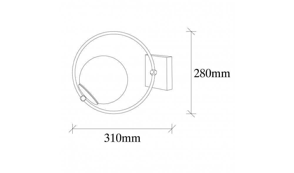 Lampa de perete Dolunay - 3911 31 x 28 x 15 cm