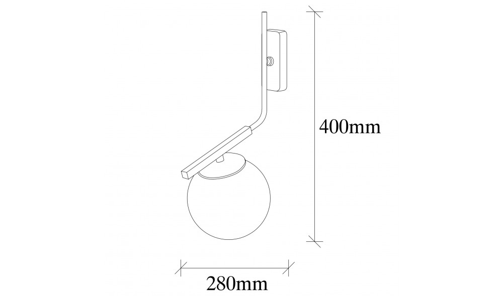 Lampa de perete 4011, 28 x 40 x 18 cm