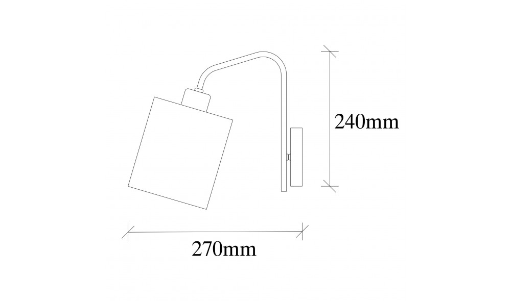 Lampa de perete Ve - 6001 27 x 24 x 14 cm