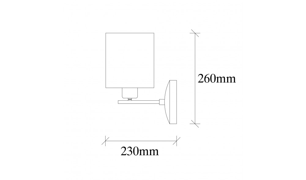 Lampa de perete Profil - 4685 23 x 26 x 14 cm