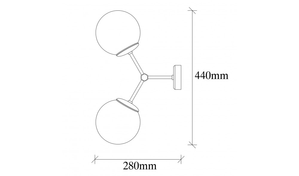 Lampa de perete Damar - 6341 44 x 28 x 15 cm