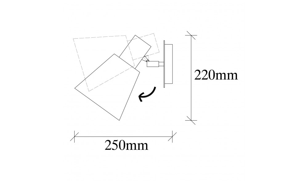 Lampa de perete Kem - 6346 25 x 22 x 14 cm