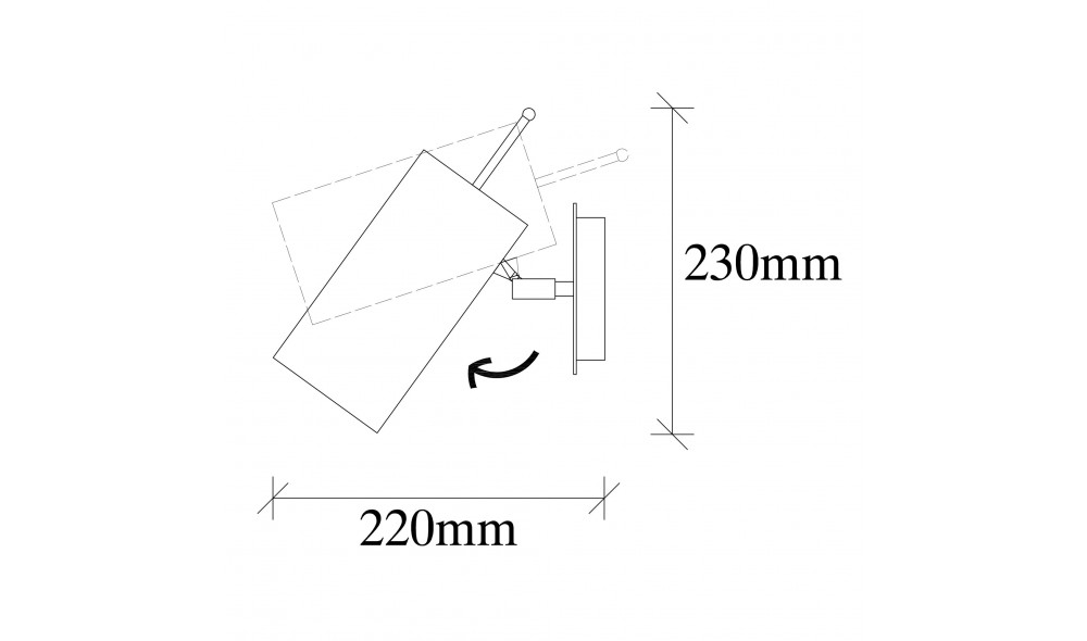 Lampa de perete Kem - 6381 22 x 23 x 9 cm