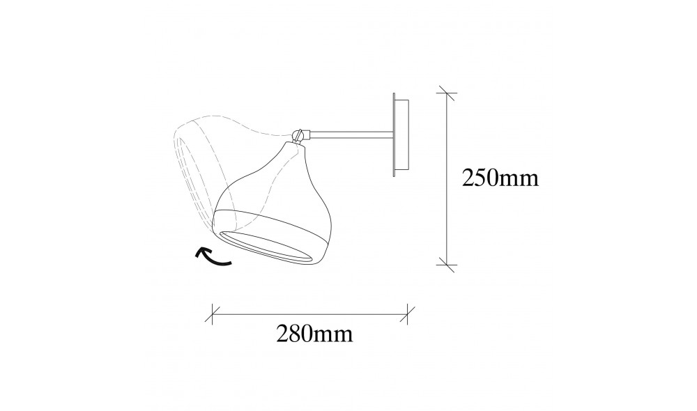 Lampa de perete 6901, 28 x 28 x 17 cm