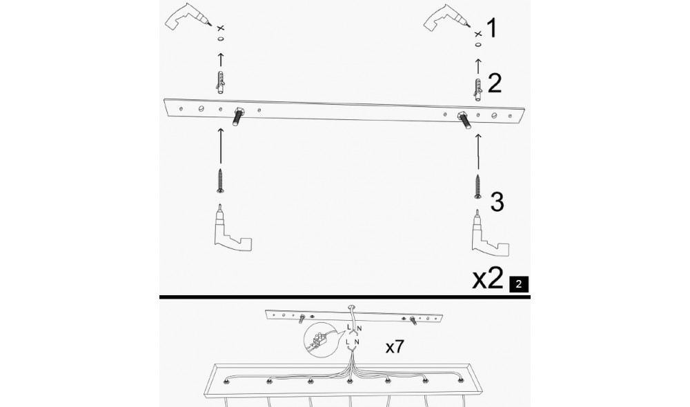 Lampa de perete Hexa - 6946 40 x 30 x 26 cm