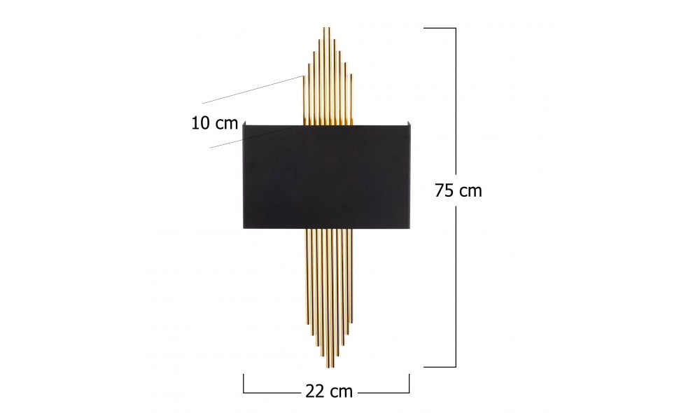 Lampa de perete 612 - A 22 x 75 x 10 cm