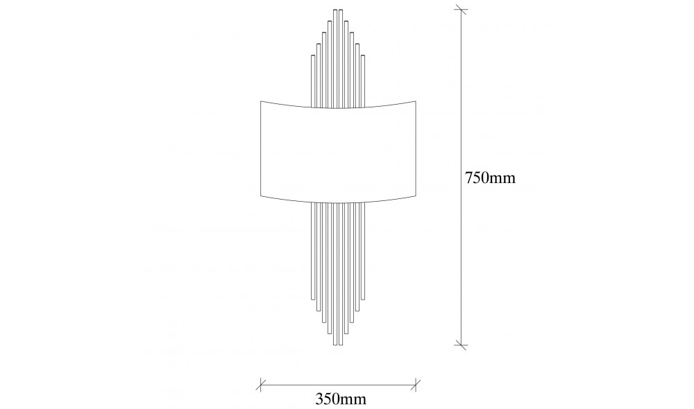 Lampa de perete 620 - A 22 x 75 x 10 cm