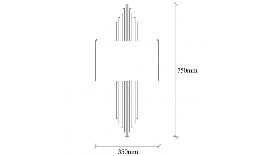 Lampa de perete 621 - A 22 x 75 x 10 cm