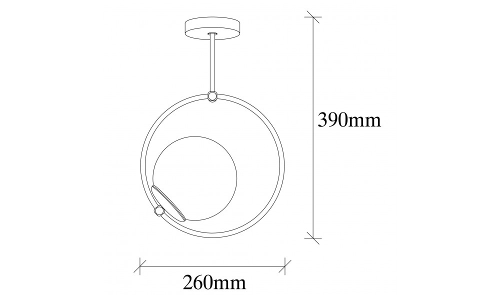 Candelabru Dolunay - 3901 26 x 39 x 15 cm