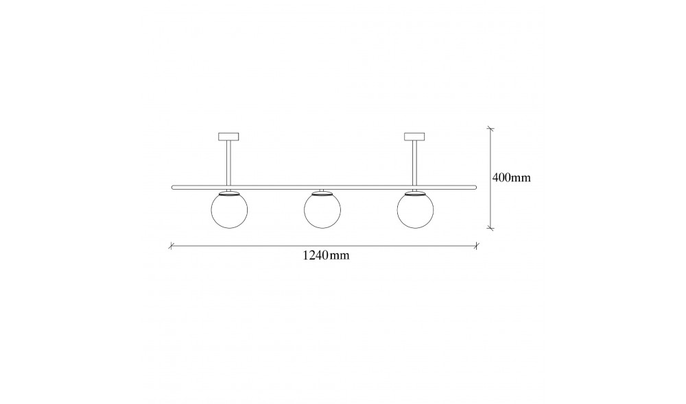 Candelabru Abaküs - 4891 124 x 33 x 40 cm