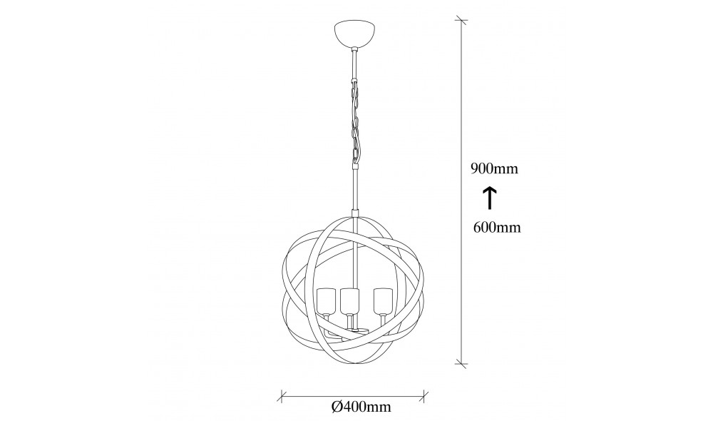 Candelabru Gezegen - 4843 40 x 90 x 40 cm