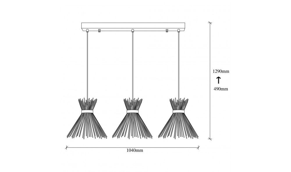 Candelabru Kirpi - 3088 104 x 130 x 30 cm