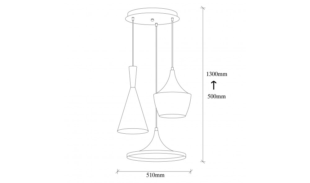 Candelabru Elmas - 3556 51 x 130 x 51 cm