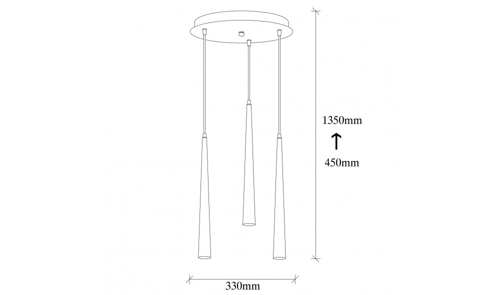 Candelabru Ugur - 6072 33 x 135 x 33 cm