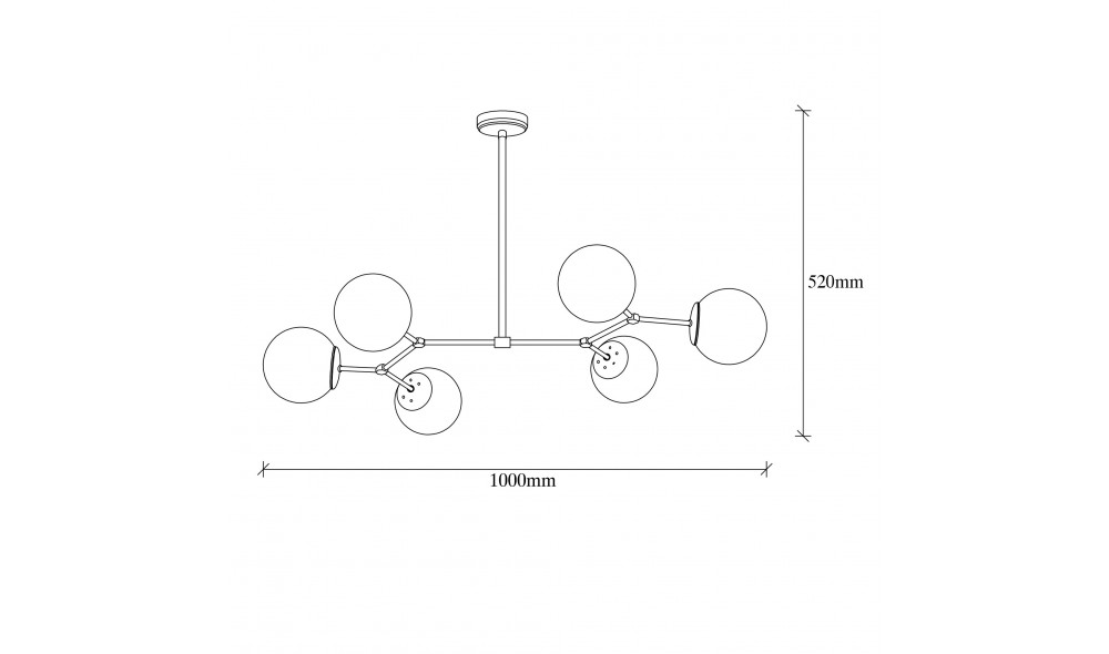 Candelabru Damar - 6321 100 x 48 x 58 cm