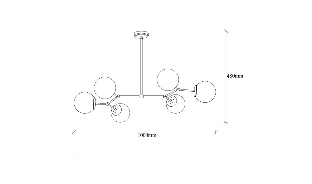 Candelabru Damar - 6322 100 x 48 x 58 cm