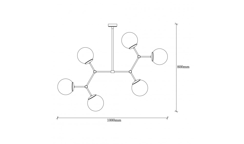 Candelabru Damar - 6327 100 x 80 x 58 cm