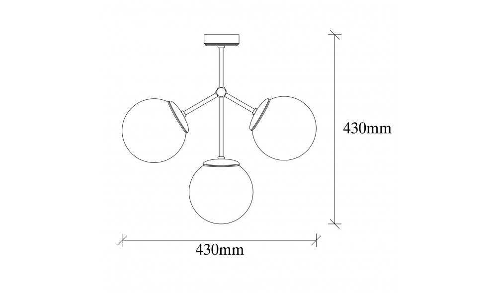 Candelabru Damar - 6336 43 x 43 x 15 cm