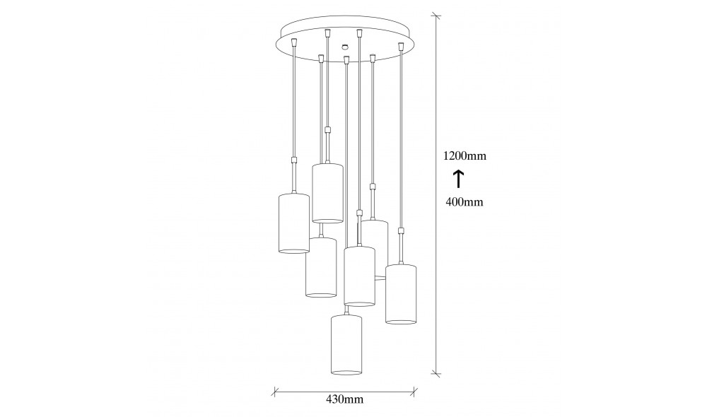 Candelabru Kem - 6391 43 x 120 x 43 cm