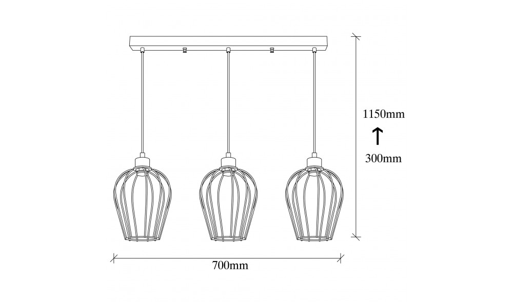 Candelabru Tel - 6701 70 x 115 x 20 cm