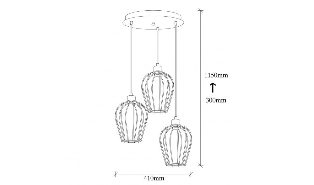 Candelabru Tel - 6706 41 x 115 x 41 cm