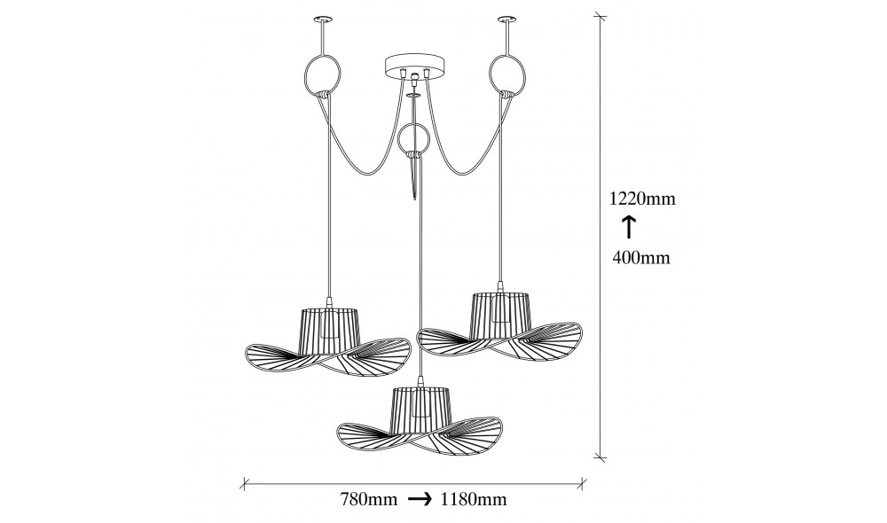 Candelabru Tel - 6741 118 x 122 x 118 cm