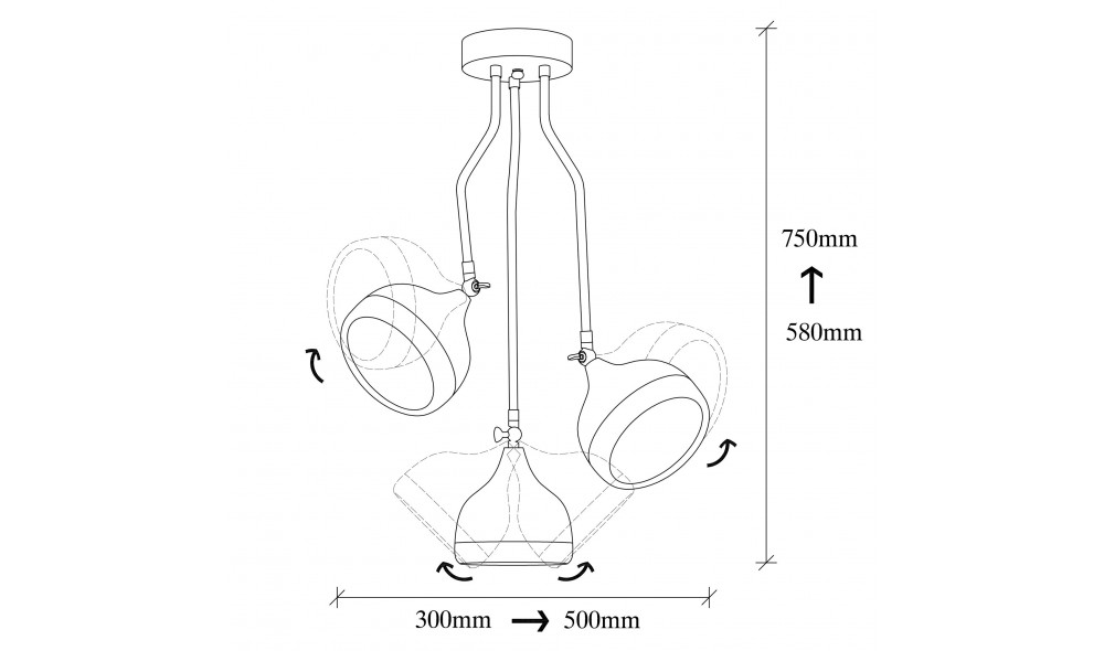 Candelabru Yildo - 6891 50 x 75 x 50 cm