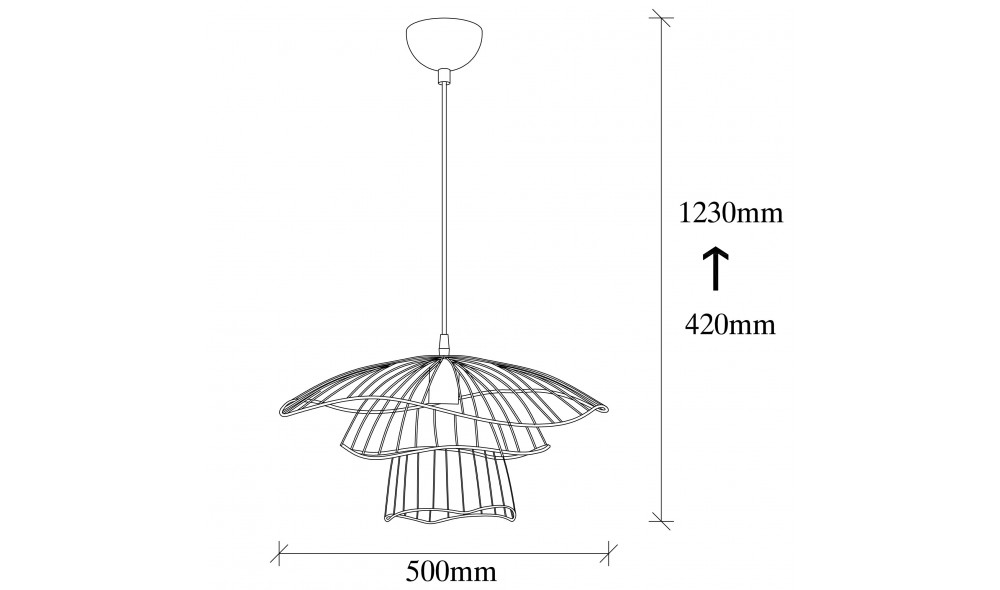 Candelabru Tel - 6504 50 x 123 x 50 cm