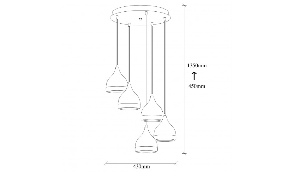 Candelabru Yildo - 7005 43 x 135 x 43 cm