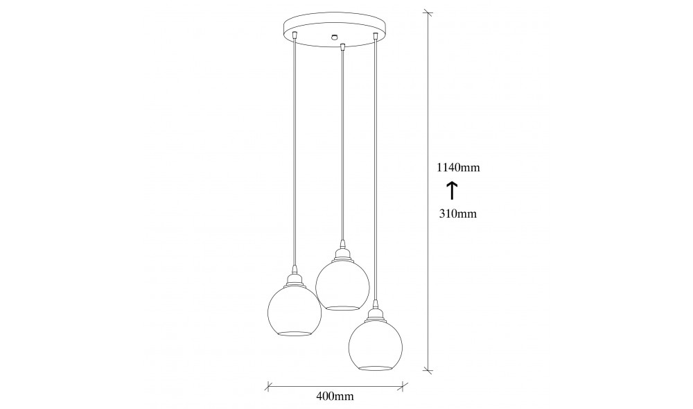 Candelabru Afumat - 011 40 x 114 x 40 cm