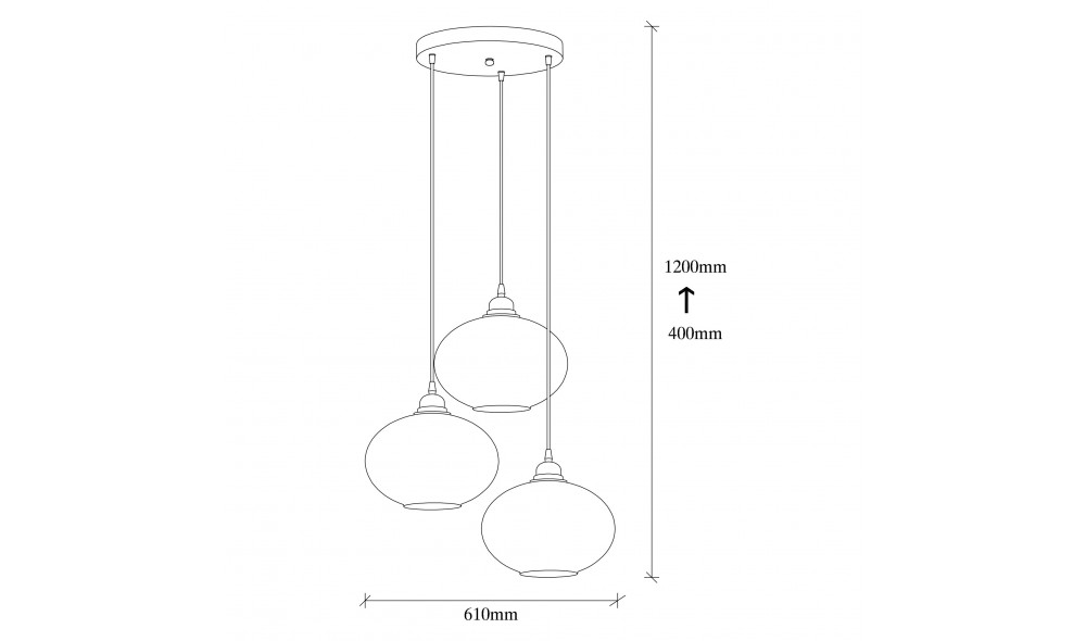 Candelabru Afumat - 051 61 x 120 x 61 cm