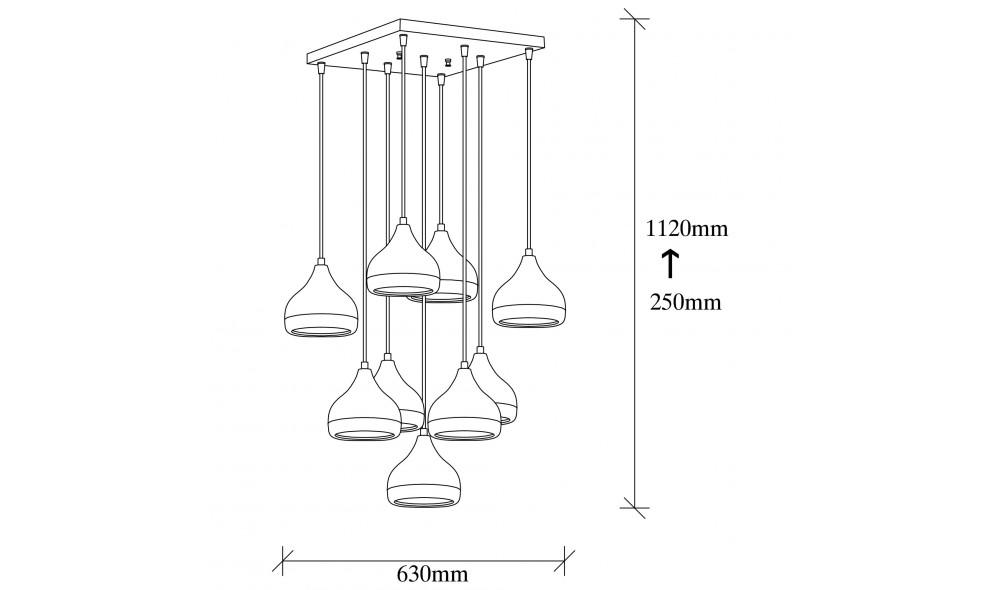 Candelabru Yildo - 6893 63 x 112 x 63 cm