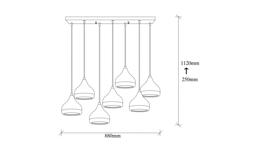 Candelabru Yildo - 6894 88 x 112 x 36 cm