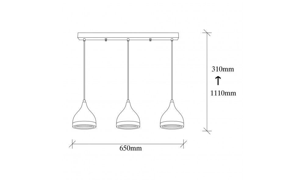 Candelabru Yildo - 7041 65 x 31 x 14 cm