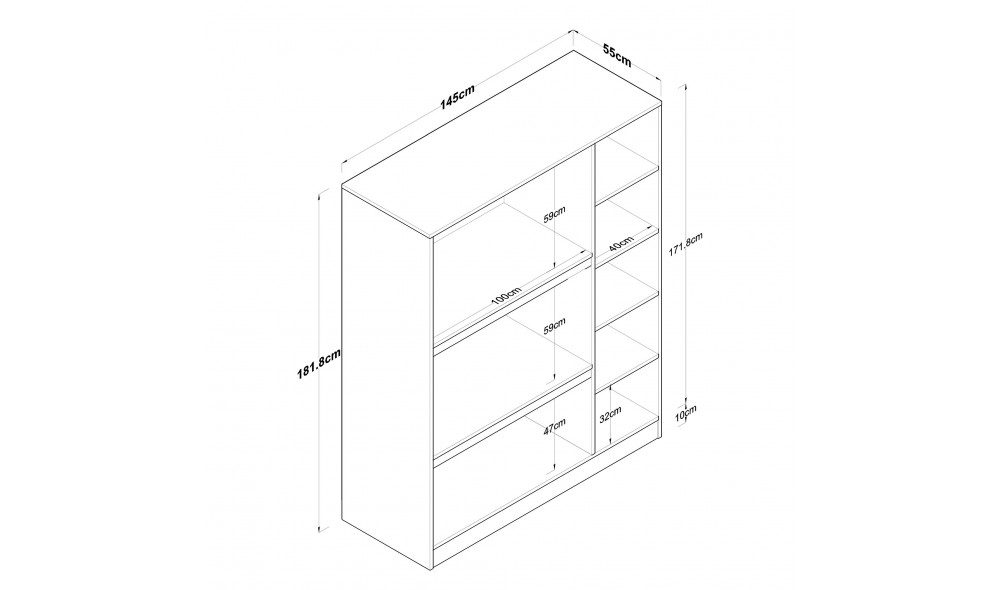 Dulap pentru haine BA105 - 1992 145 x 181 x 55 cm