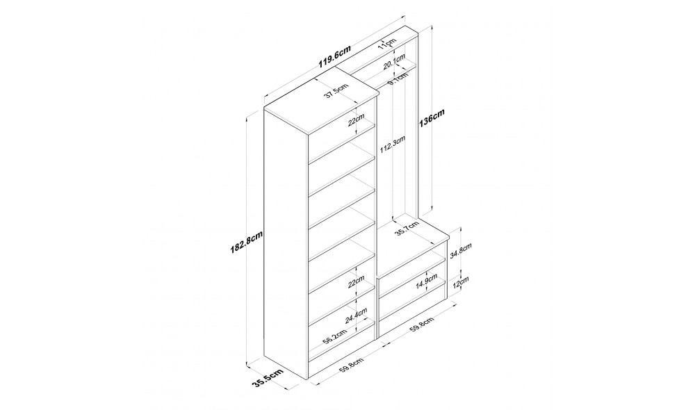 Sala Stand P6 - M11 - 2389 119 x 182 x 37 cm