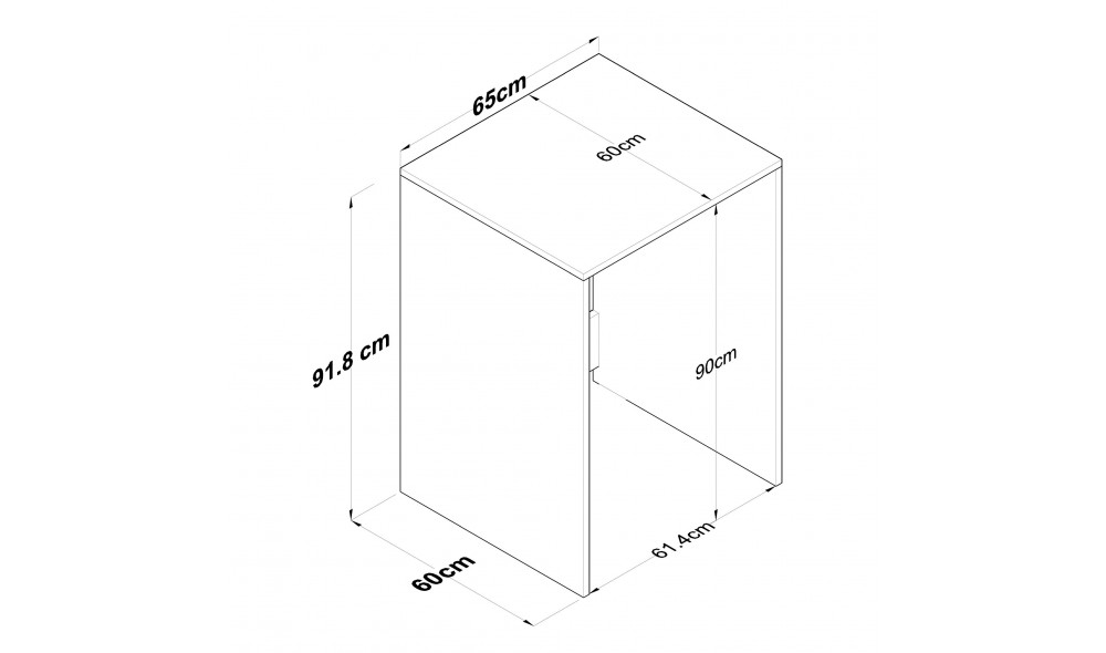 Dulap masina de spalat KD103 - 2341 65 x 91 x 60 cm