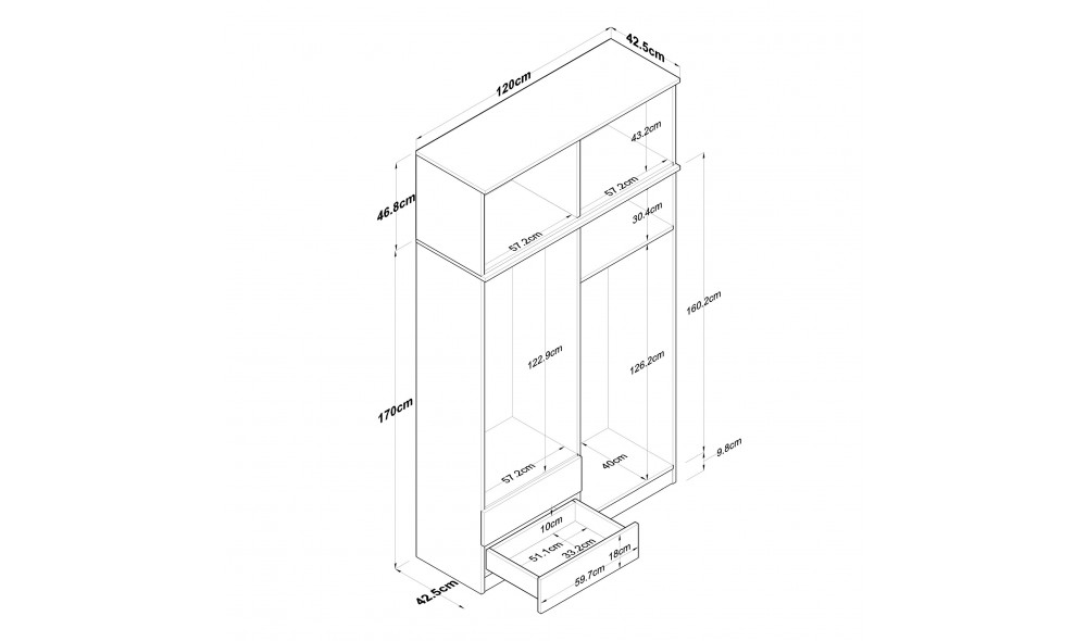 Dulap pentru haine BA121 - 2696