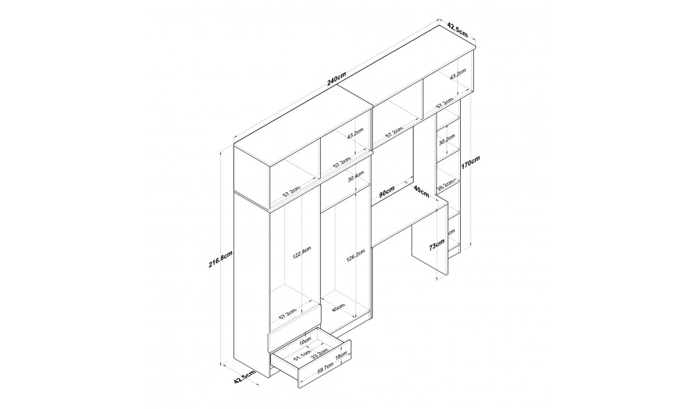 Set dormitor studiu BA122 - 2697