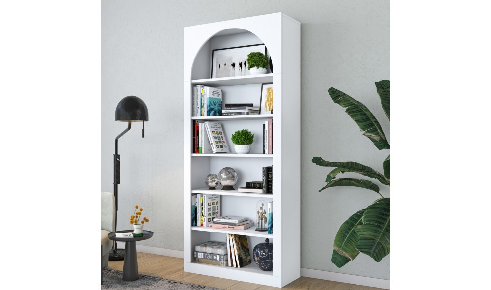 Raft pentru carti, HC116 - 3142, Alb, 80 x 180 x 32 cm