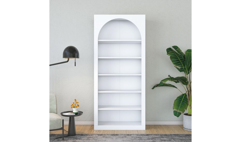 Raft pentru carti, HC116 - 3142, Alb, 80 x 180 x 32 cm