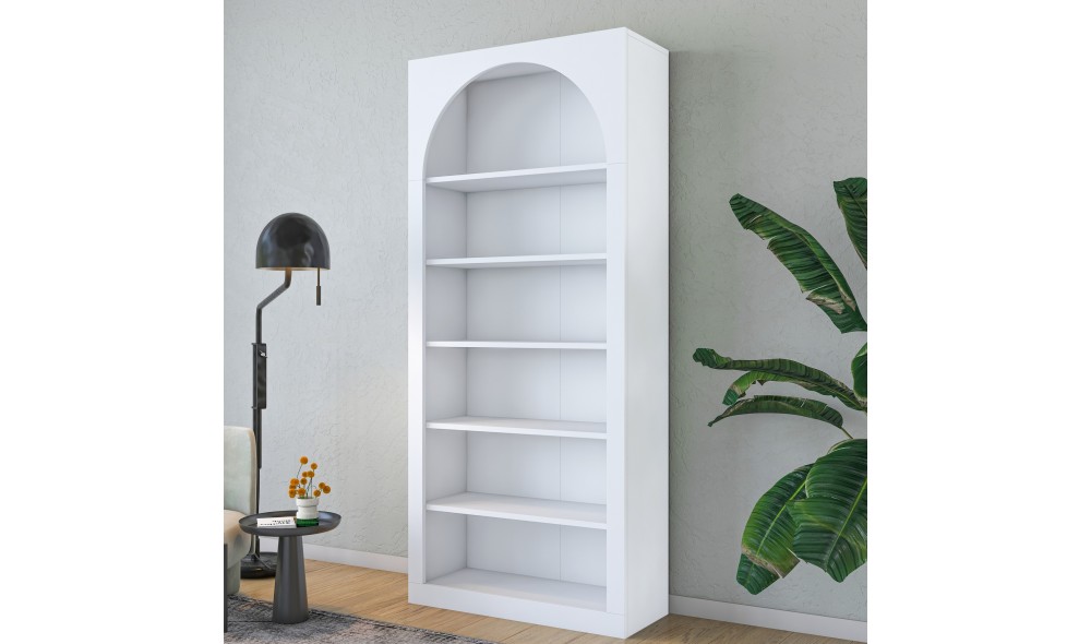 Raft pentru carti, HC116 - 3142, Alb, 80 x 180 x 32 cm