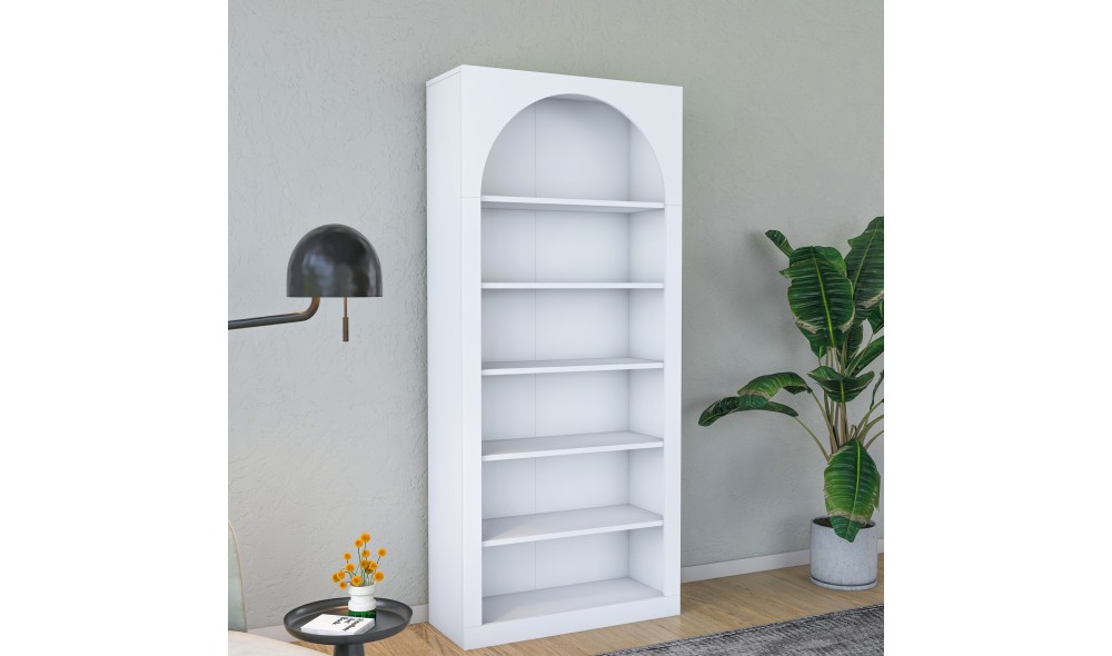 Raft pentru carti, HC116 - 3142, Alb, 80 x 180 x 32 cm