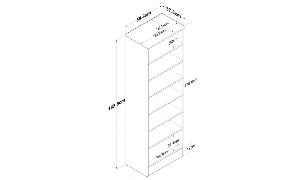 Dulap pentru haine P6 - M13 - 2241 59 x 182 x 37 cm