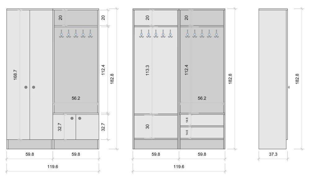 Sala Stand M5 - 1561 119 x 182 x 37 cm