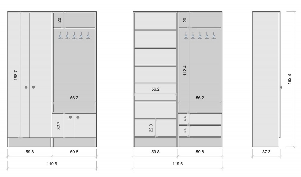 Sala Stand M11 - 1567 119 x 182 x 37 cm